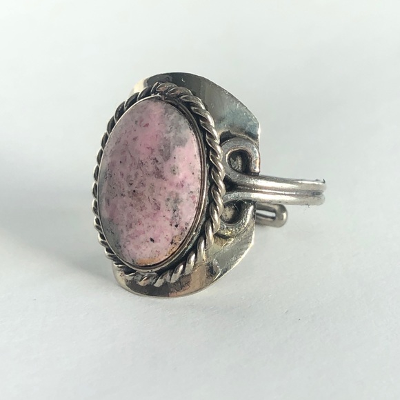 Pink Rhodonite Adjustable Ring - Picture 3 of 5